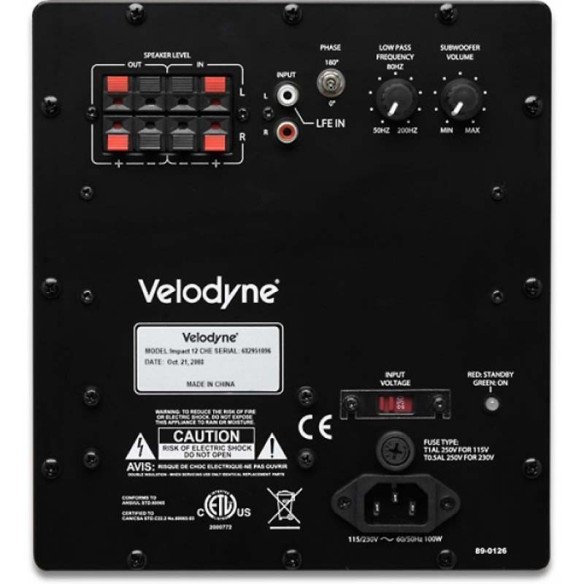 Velodyne Impact 12 - Caisson de Basse - Bois Noir