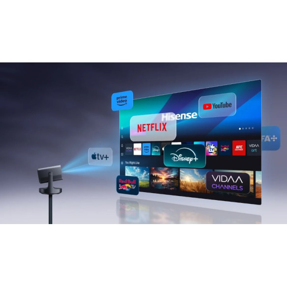 Hisense C2 Ultra - Vidéoprojecteur Compact DLP Triple Laser 4K - Métal Brossé