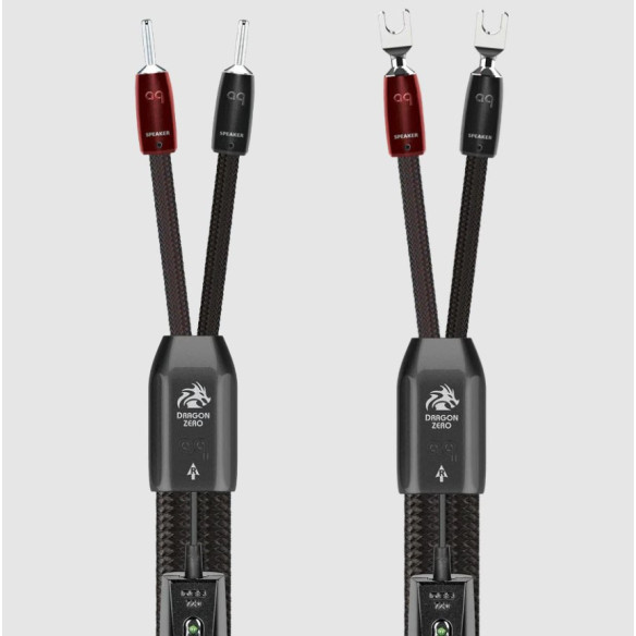 AudioQuest Dragon Zero - Câbles d'Enceintes Montés avec DBS 72V - 2m / 2,5m / 3m et plus