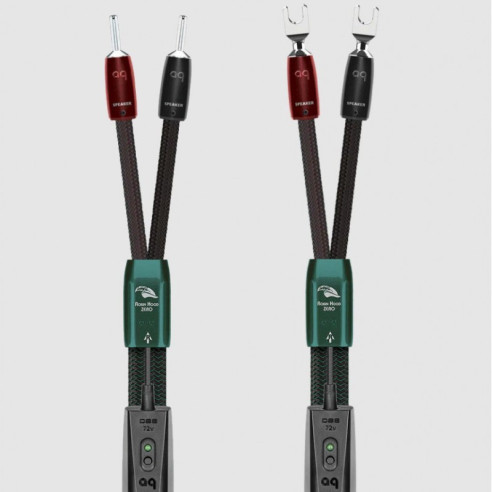 AudioQuest Robin Hood Zero BiWire Combo - Câbles d'Enceintes en bicablage avec DBS 72V - 2m / 2,5m / 3m et plus