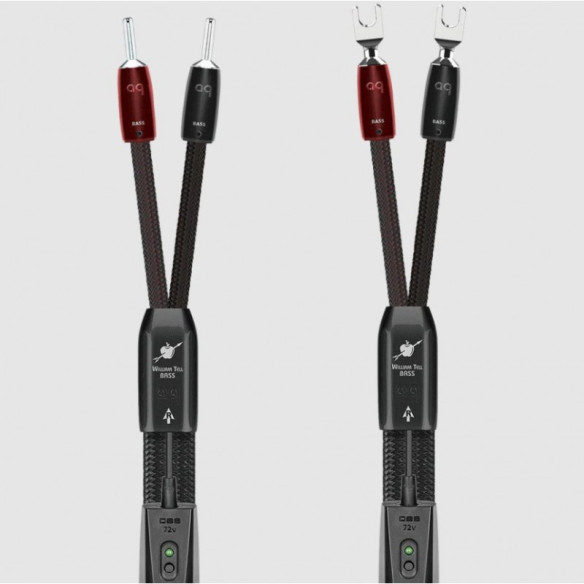 AudioQuest William Tell ZERO BiWire Combo - Câble d'Enceintes Montés - Noir / Rouge