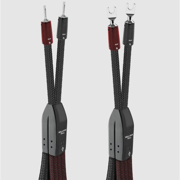 AudioQuest William Tell ZERO BiWire Combo - Câbles d'Enceintes en bicablage avec DBS 72V - 2m / 2,5m / 3m et plus