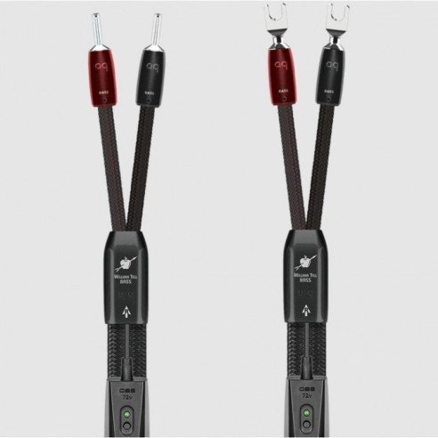 AudioQuest William Tell SILVER BiWire Combo - Câble d'Enceintes Montés - Noir & Noir/Argent