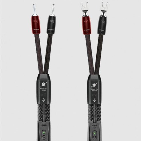AudioQuest William Tell SILVER BiWire Combo - Câble d'Enceintes Montés - Noir & Noir/Argent