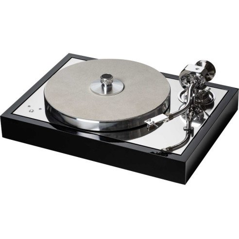 Pro-Ject The Classic Reference - Platine Vinyle - Noir Laqué/Argent ou Acacia Laqué/Laiton