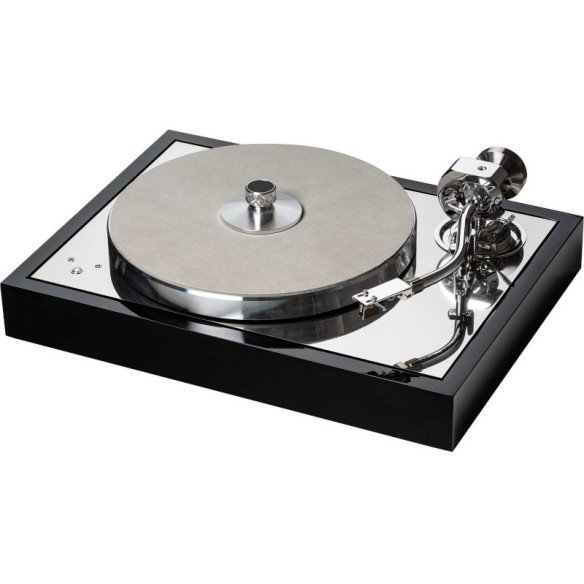 Pro-Ject The Classic Reference - Platine Vinyle - Noir Laqué/Argent ou Acacia Laqué/Laiton