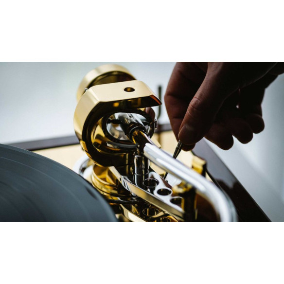 Pro-Ject The Classic Reference VP0-175 - Platine Vinyle - Noir Laqué/Argent ou Acacia Laqué/Laiton