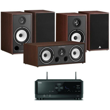Triangle Pack Borea BR03, BR02, BRC1 + Yamaha RX-V4A - Home Cinéma 5.0 - Noir, Blanc, Light Oak ou Noyer