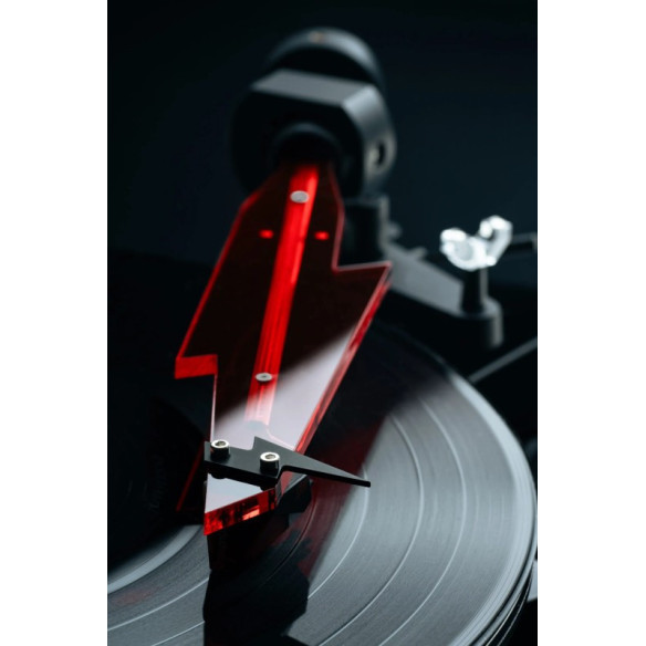 Pro-Ject AC/DC Turntable - Platine Vinyle Edition AC/DC - Noir & Acrylique Rouge