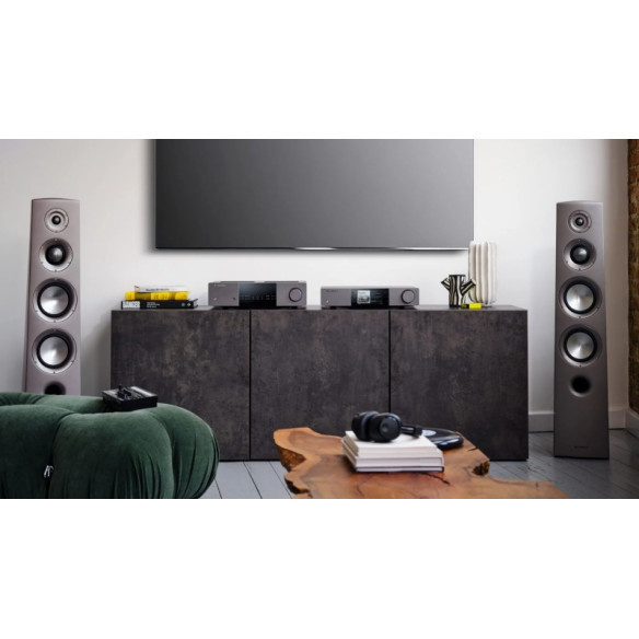 Cambridge EXA100 - Ampli Stéréo 2x100W avec DAC ESS Sabre ES9018K2M - Lunar Grey