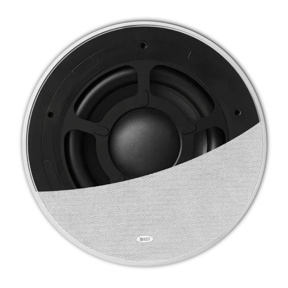 KEF Ci250RRb-THX - Caisson de Basses Encastrable THX® Ultra - Cache Blanc