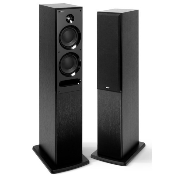 KEF C5 Noir / Black - Enceintes colonnes 2 voies bass reflex