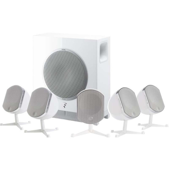 Focal 5x Little Bird & Sub Air - Pack enceintes 5.1 + caisson sans fil blanc ou noir