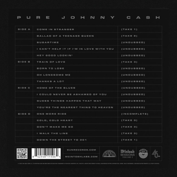 McIntosh SESSIONS Volume 2 : Pure Johnny Cash - Vinyle Haut Qualité