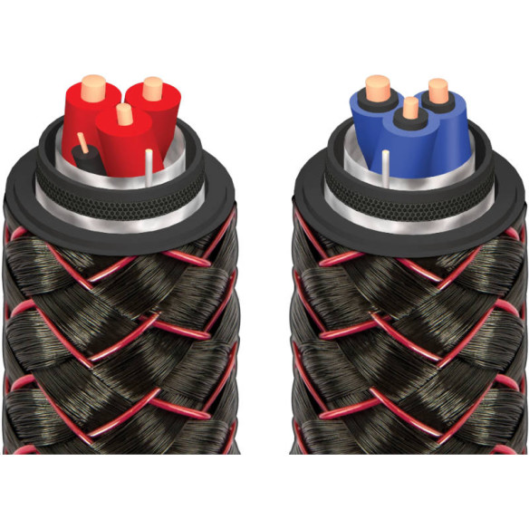 AudioQuest Brave Heart - Câbles Enceintes Montées avec DBS 72V - 2m / 2,5m / 3m et plus