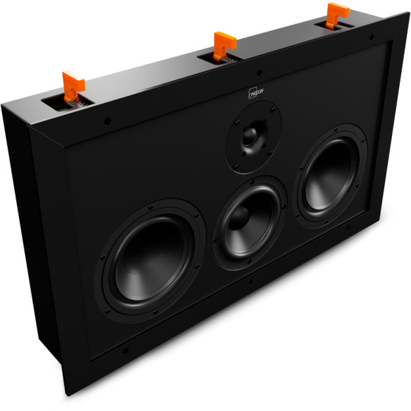 Lyngdorf D-60 C - Enceinte Centrale Encastrable - Noir Mat Cache Blanc