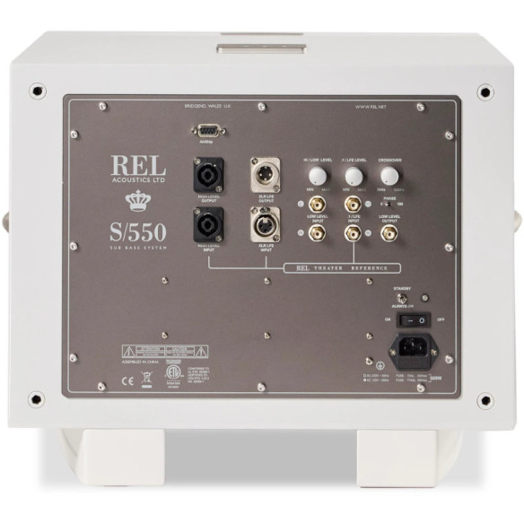 REL Acoustics S/550 - Caissons de Basses - Laqué Noir ou Laqué Blanc