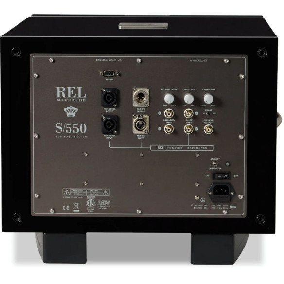 REL Acoustics S/550 - Caissons de Basses - Laqué Noir ou Laqué Blanc