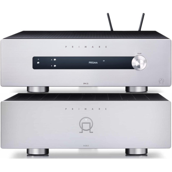 Primare SPA25 Prisma + A35.2 - Ampli Home Cinéma 9.2 + Bloc 2x 200 W - Noir ou Titane