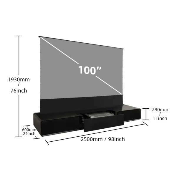 Shorelivings Meubles ROLATV - Meuble pour écran et projecteur UST100" et 120"
