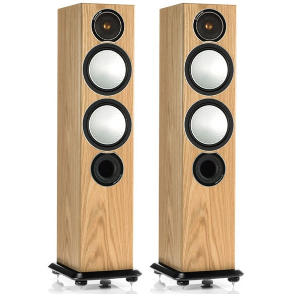 Monitor Audio Silver 6 - Enceintes Colonnes Bois Noir, Noyer, Natural, Rosenut, Blanc & Noir Laqué