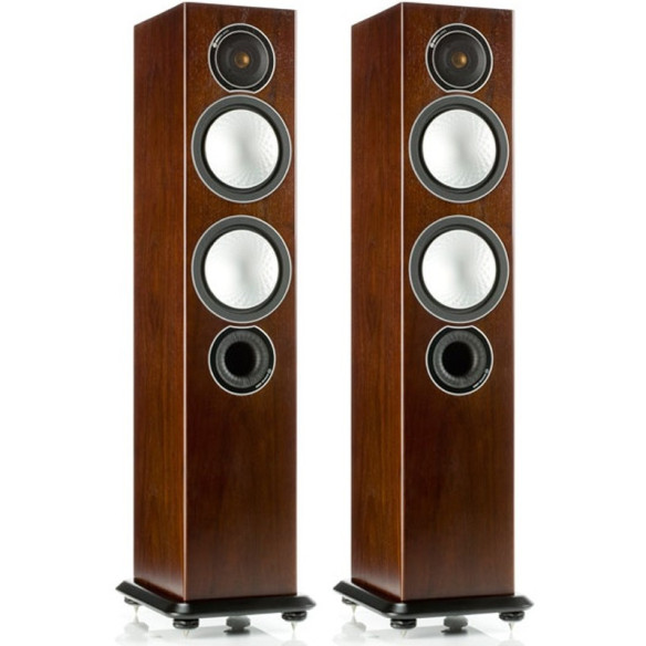 Monitor Audio Silver 6 - Enceintes Colonnes Bois Noir, Noyer, Natural, Rosenut, Blanc & Noir Laqué