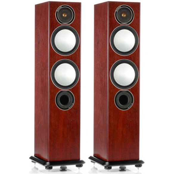 Monitor Audio Silver 6 - Enceintes Colonnes Bois Noir, Noyer, Natural, Rosenut, Blanc & Noir Laqué