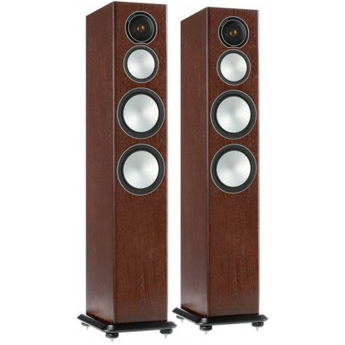 Monitor Audio Silver 8 - Enceintes Colonnes Bois Noir, Noyer, Natural, Rosenut, Blanc & Noir Laqué