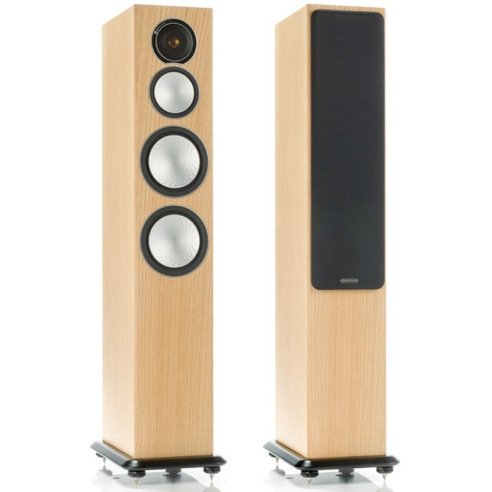 Monitor Audio Silver 8 - Enceintes Colonnes Bois Noir, Noyer, Natural, Rosenut, Blanc & Noir Laqué