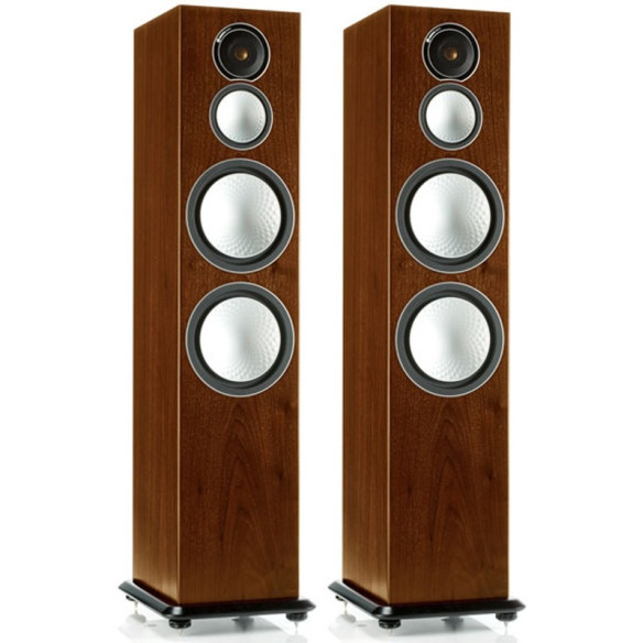 Monitor Audio Silver 10 - Enceintes Colonnes Bois Noir, Noyer, Natural, Rosenut, Blanc & Noir Laqué