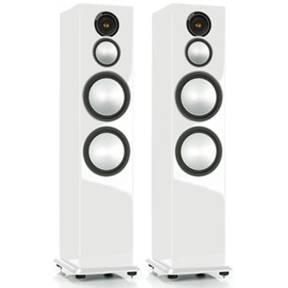 Monitor Audio Silver 10 - Enceintes Colonnes Bois Noir, Noyer, Natural, Rosenut, Blanc & Noir Laqué