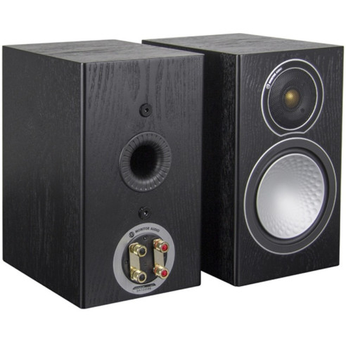 Monitor Audio Silver 1 - Enceintes Bibliothèques Bois Noir, Noyer, Natural, Rosenut, Blanc & Noir Laqué