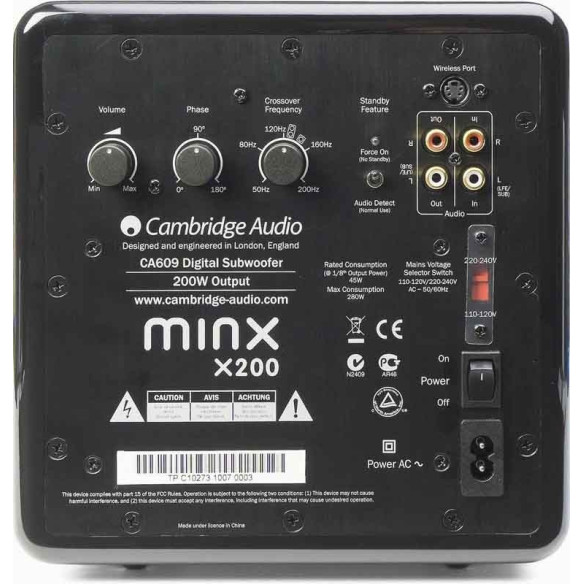 Cambridge Minx X200 - Caisson de Basses - Laqué Noir où Laqué Blanc