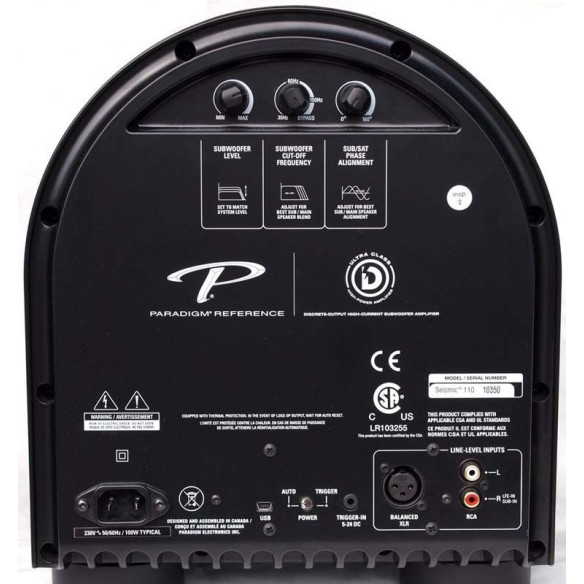 Paradigm Seismic 110 - Caisson de Basses - Noir