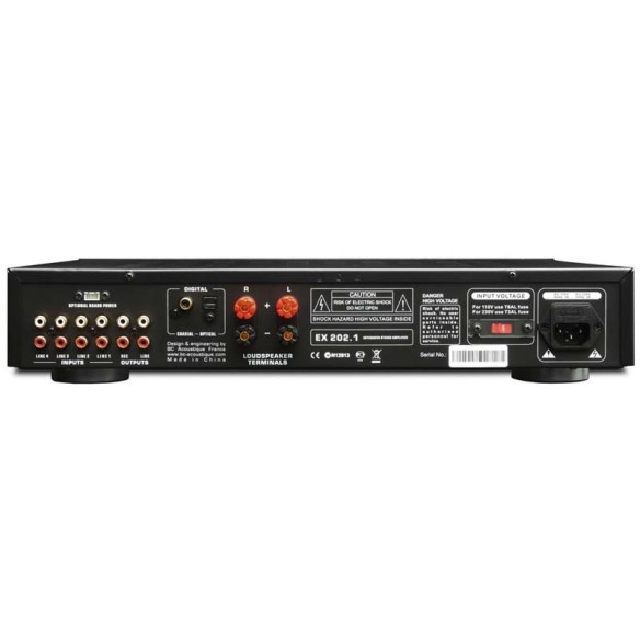 BC Acoustique EX-202.1 - Amplificateur Stéréo - Noir