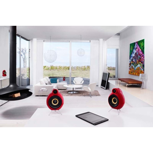 Scandyna MicroPod BT - Enceintes Compactes Wireless - Blanc, Noir ou Rouge