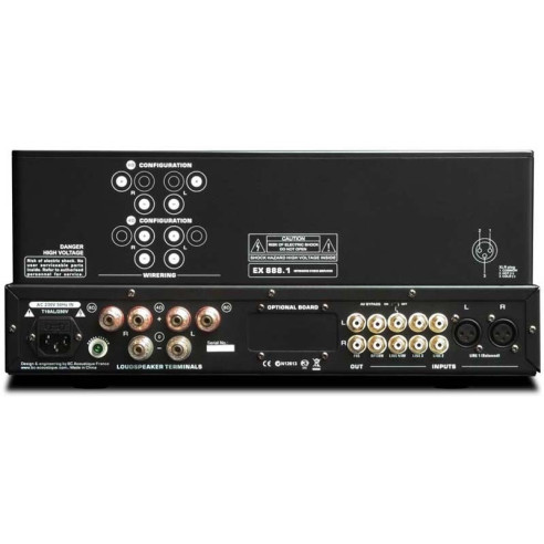 BC Acoustique EX-888.1 - Amplificateur Stéréo à Tubes Bypass Noir ou Silver