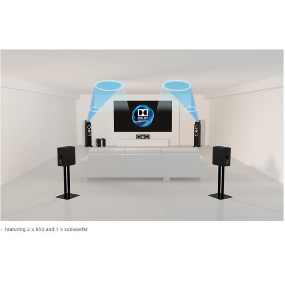 KEF R50 - Enceintes Dolby Atmos - Laqué Noir
