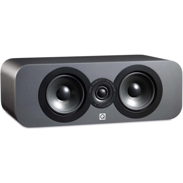 Q Acoustics 3090C - Enceinte centrale Graphite Mat, Noyer, Cuir Noir, Laqué Blanc ou Noir