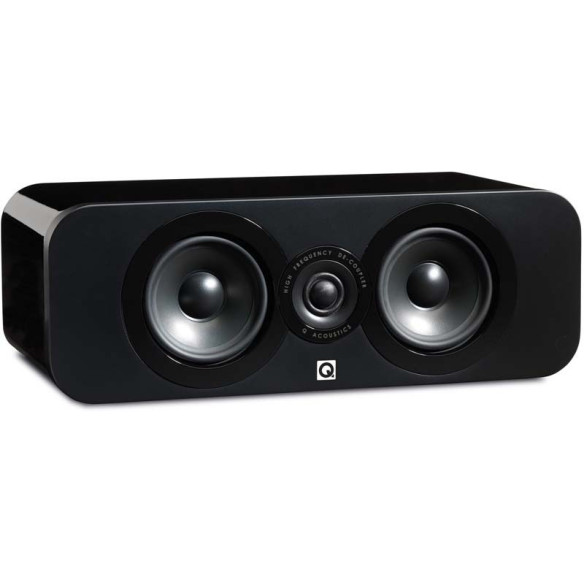 Q Acoustics 3090C - Enceinte centrale Graphite Mat, Noyer, Cuir Noir, Laqué Blanc ou Noir