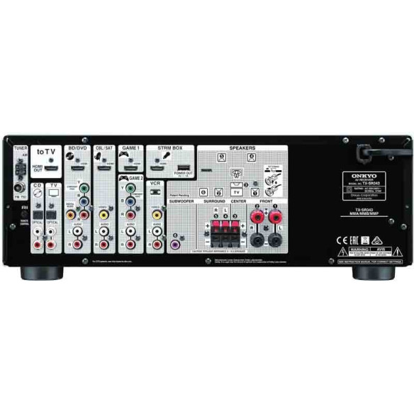 Onkyo TX-SR343 - Ampli Home Cinéma - Noir ou Silver