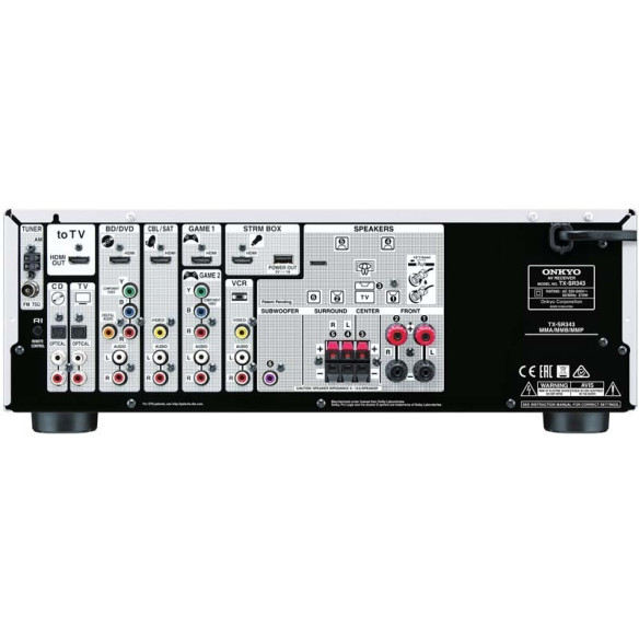 Onkyo TX-SR343 - Ampli Home Cinéma - Noir ou Silver