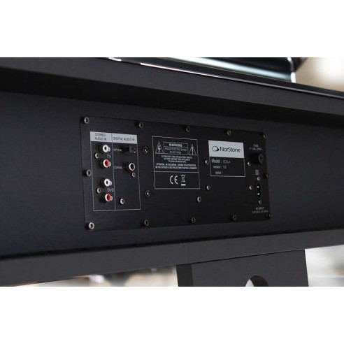 Norstone Scala - Meuble TV avec Système 2.1 intégré - Noir