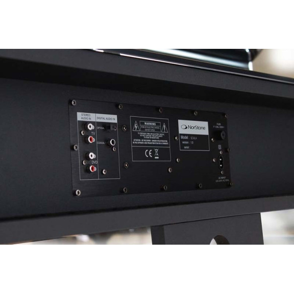 Norstone Scala - Meuble TV avec Système 2.1 intégré - Noir