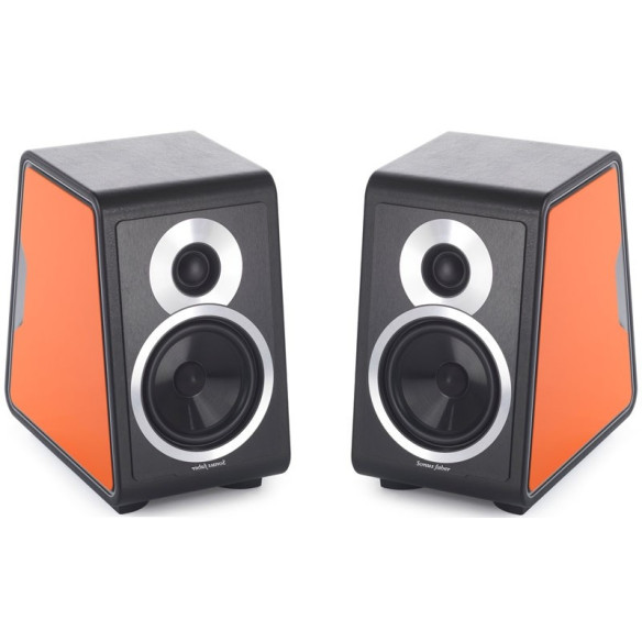 Sonus Faber Chameleon B - Enceintes bibliothèques Noir, Blanc, Rouge, Orange, Gris ou Bleu Métal, Noyer