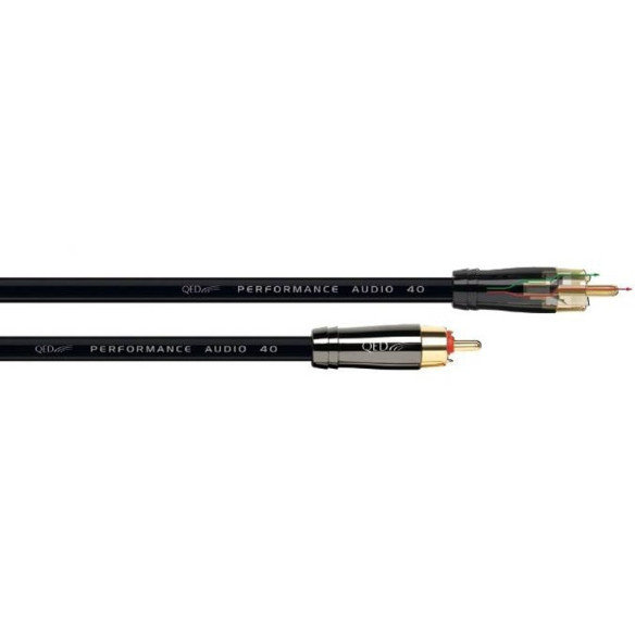 QED Performance Audio 40 - Câble de modulation RCA stéréo 0,6m / 1m / 2m / 3m