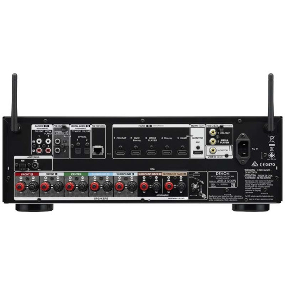 Denon AVR-X1200W - Ampli Home Cinéma - Noir