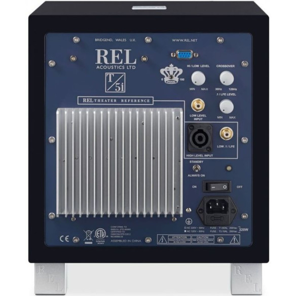 REL T5i - Caisson de basses compact clos Laqué Noir ou Blanc