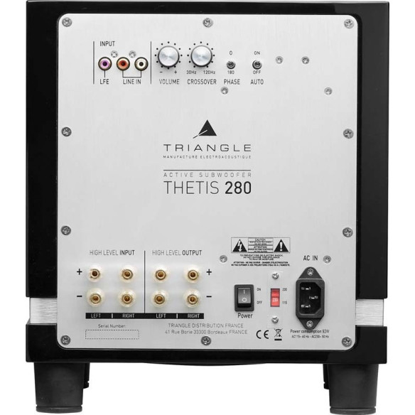 Triangle Thetis 280 - Caisson de Basses - Laqué Noir ou Laqué Blanc