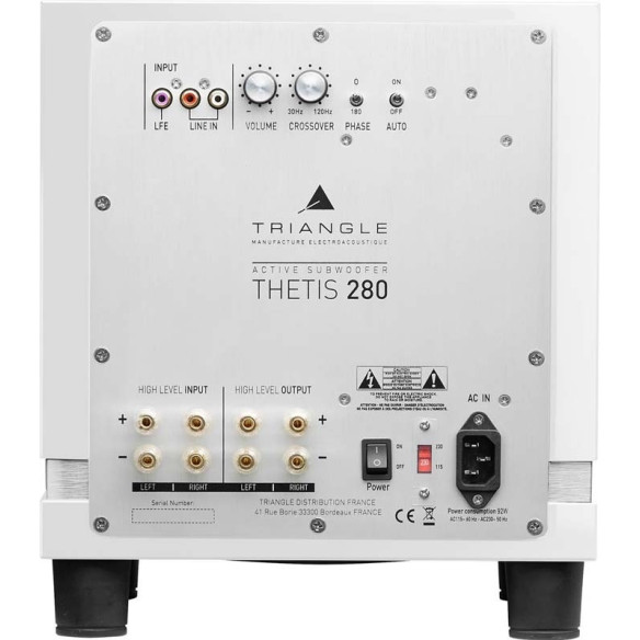 Triangle Thetis 280 - Caisson de Basses - Laqué Noir ou Laqué Blanc